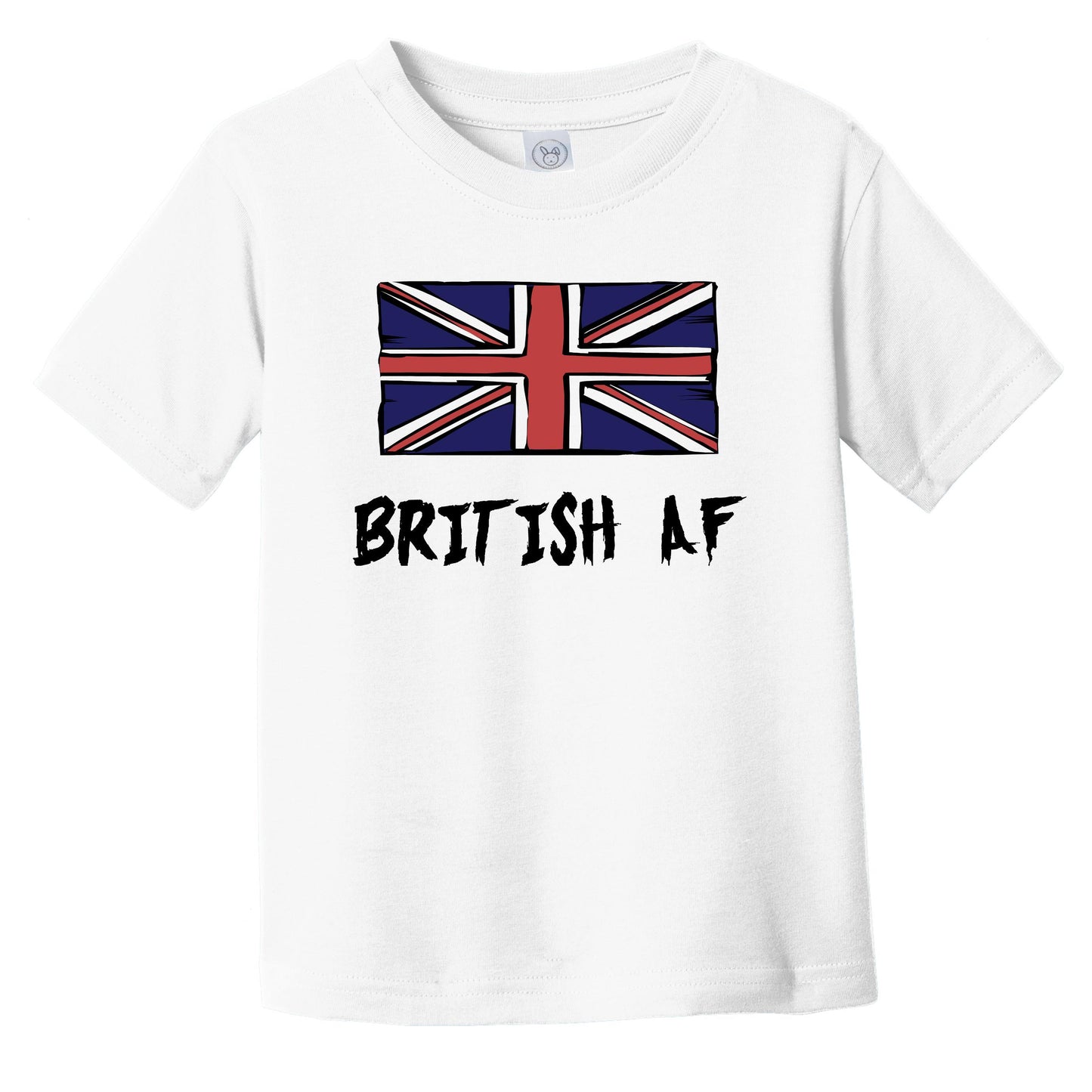 British AF Funny United Kingdom Flag Infant Toddler T-Shirt