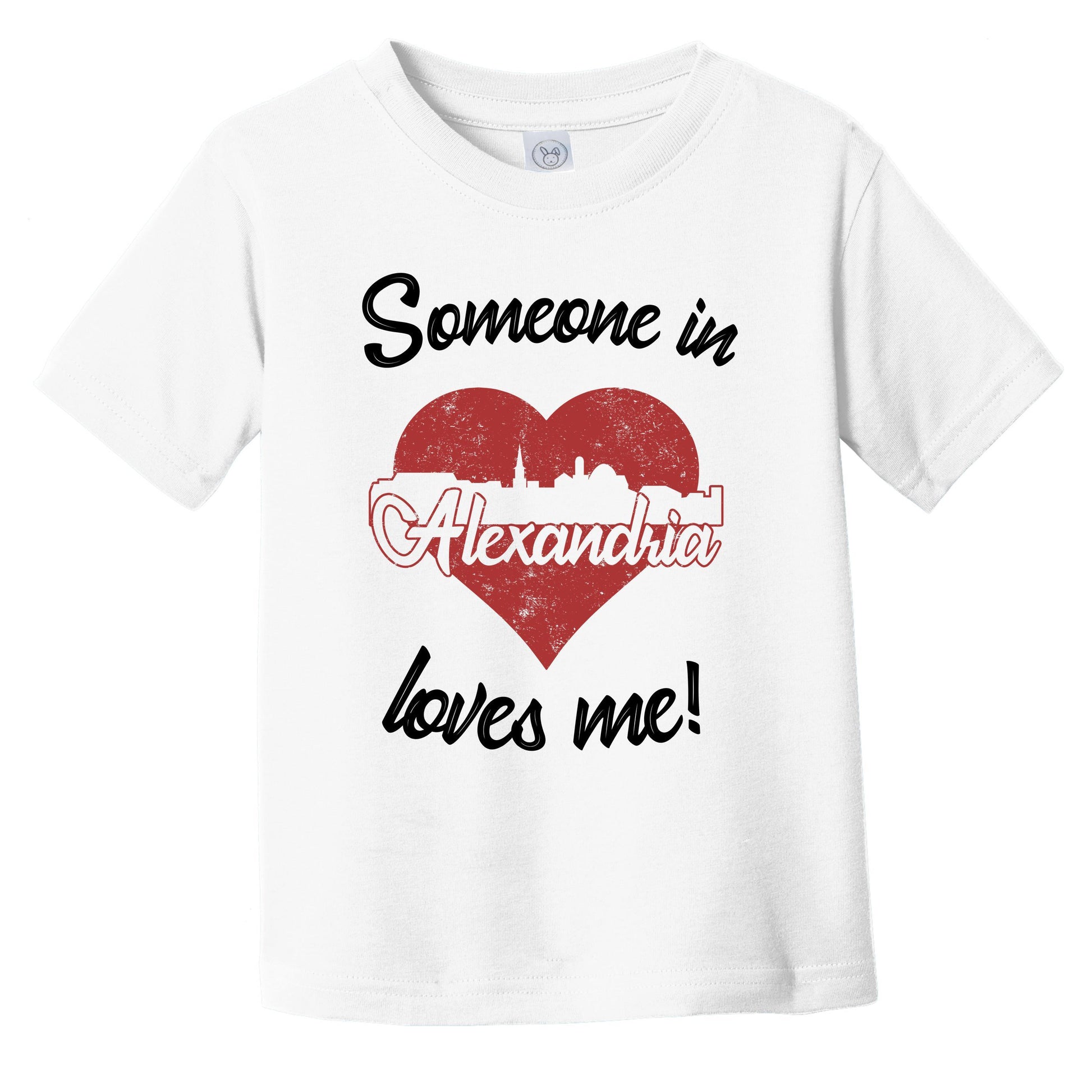 Someone In Alexandria Loves Me Red Heart Skyline Infant Toddler T-Shirt