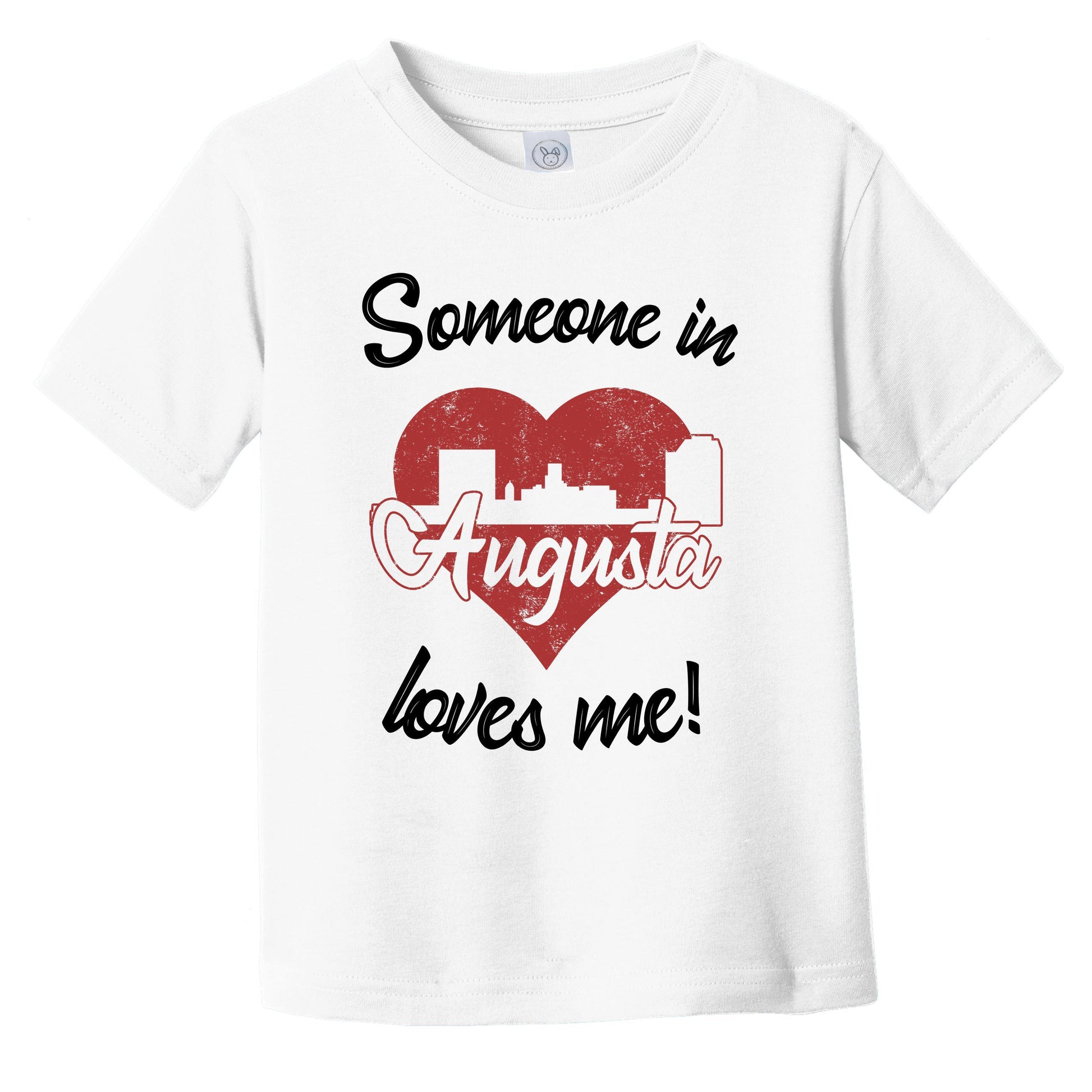 Someone In Augusta Loves Me Red Heart Skyline Infant Toddler T-Shirt