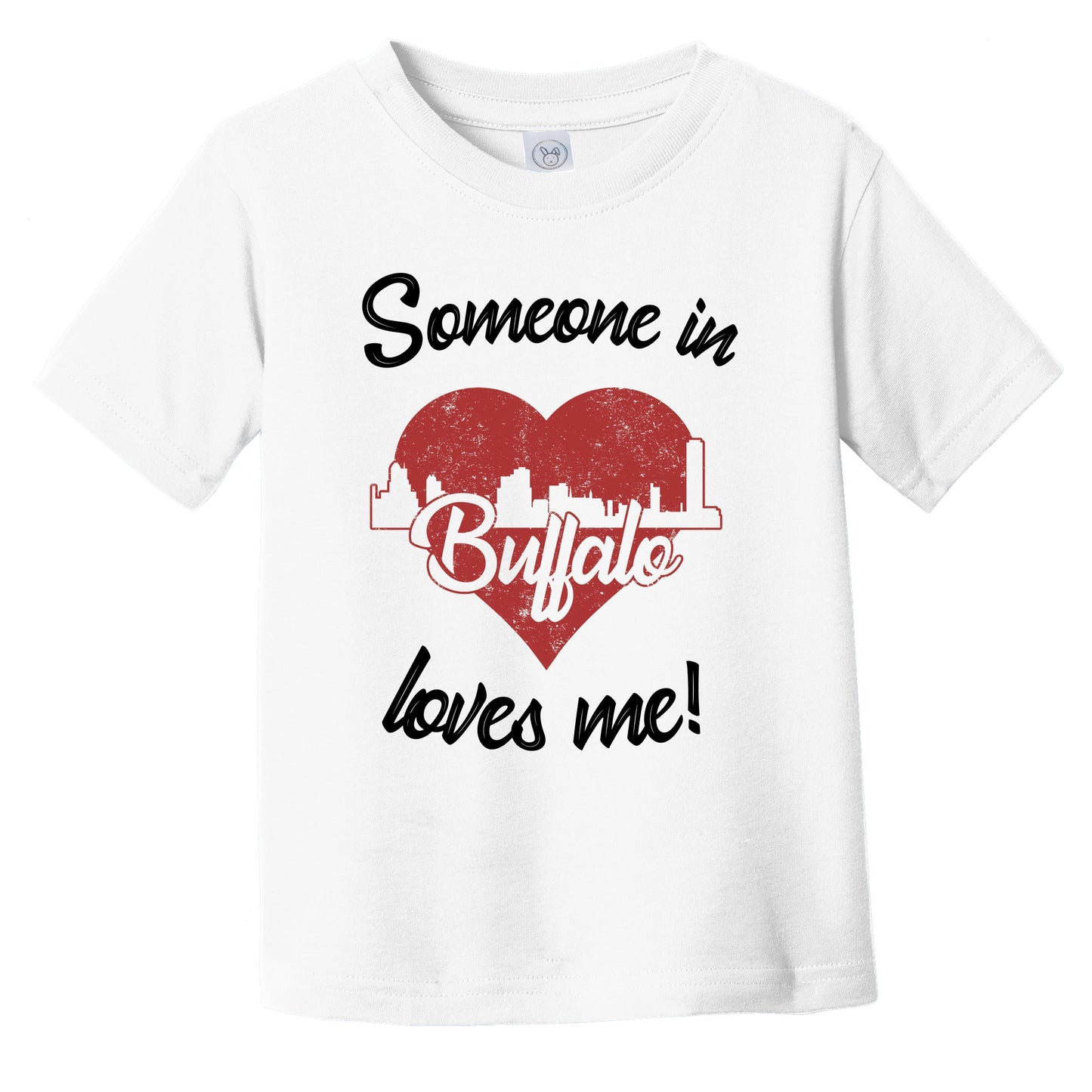 Someone In Buffalo Loves Me Red Heart Skyline Infant Toddler T-Shirt