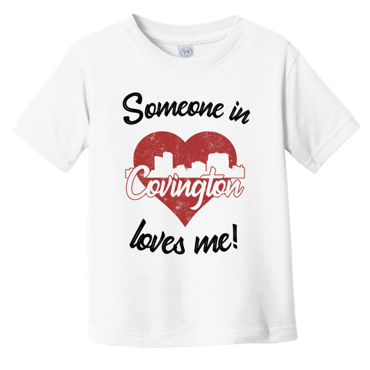 Someone In Covington Loves Me Red Heart Skyline Infant Toddler T-Shirt