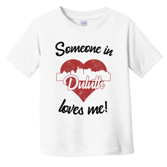 Someone In Duluth Loves Me Red Heart Skyline Infant Toddler T-Shirt