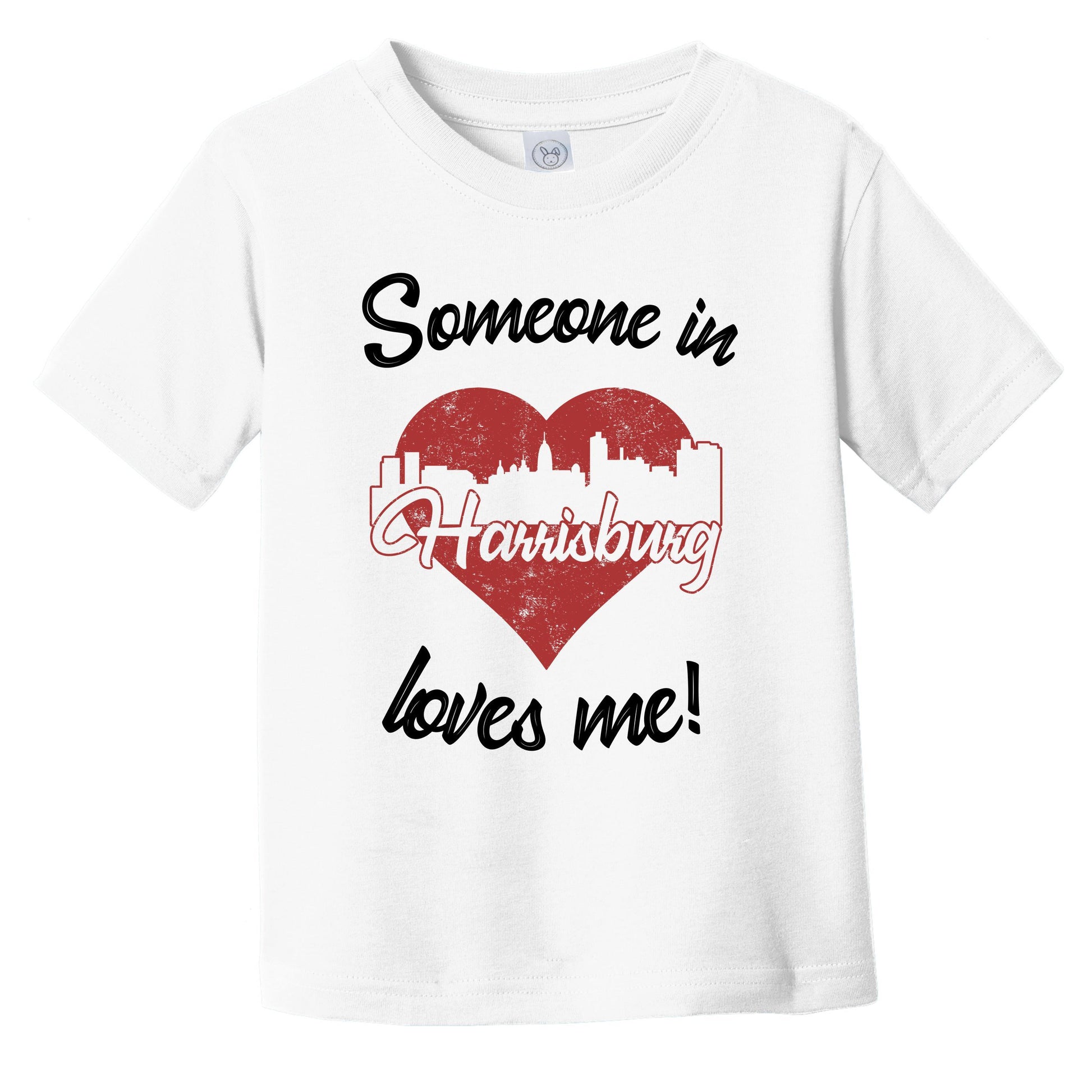 Someone In Harrisburg Loves Me Red Heart Skyline Infant Toddler T-Shirt