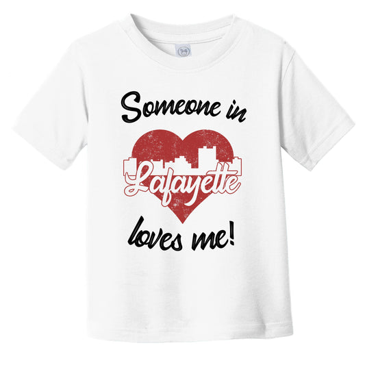 Someone In Lafayette Loves Me Red Heart Skyline Infant Toddler T-Shirt