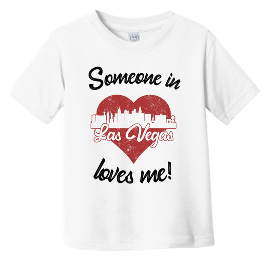 Someone In Las Vegas Loves Me Red Heart Skyline Infant Toddler T-Shirt