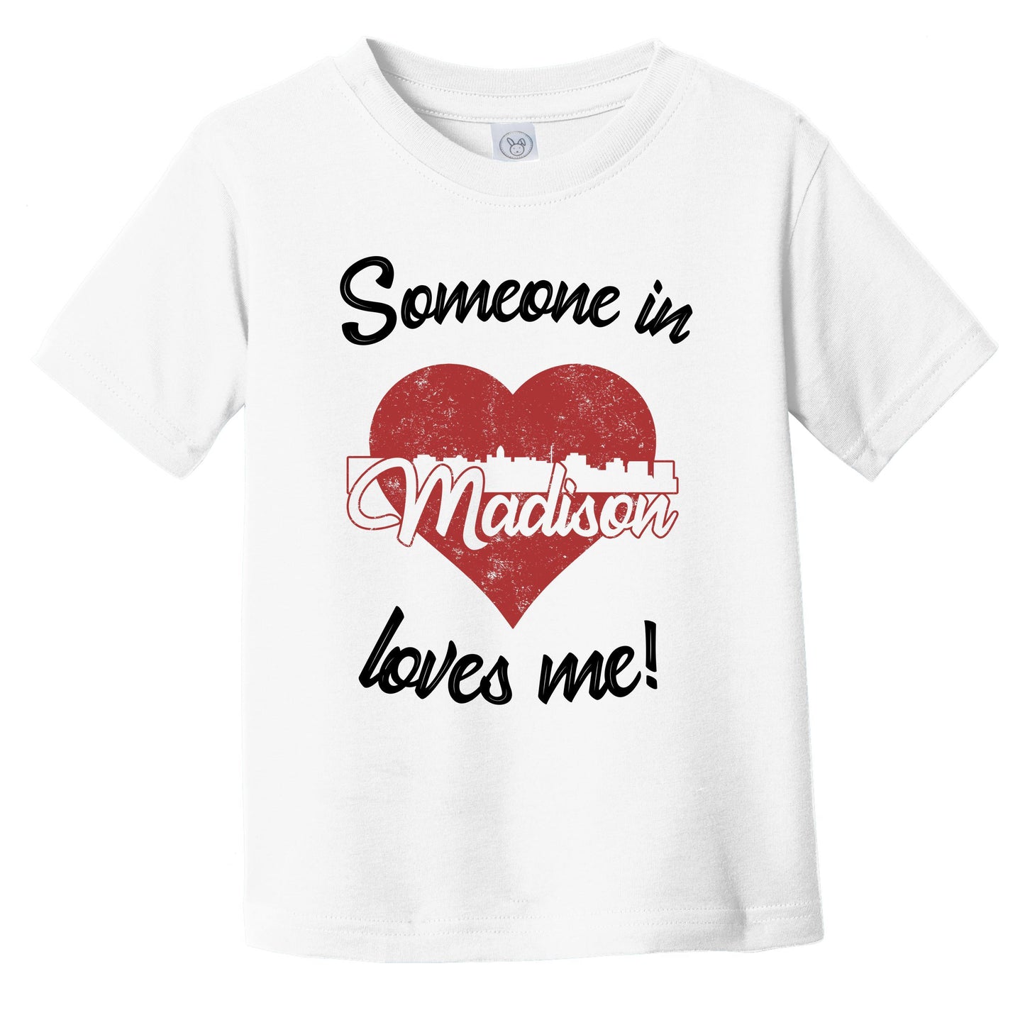 Someone In Madison Loves Me Red Heart Skyline Infant Toddler T-Shirt