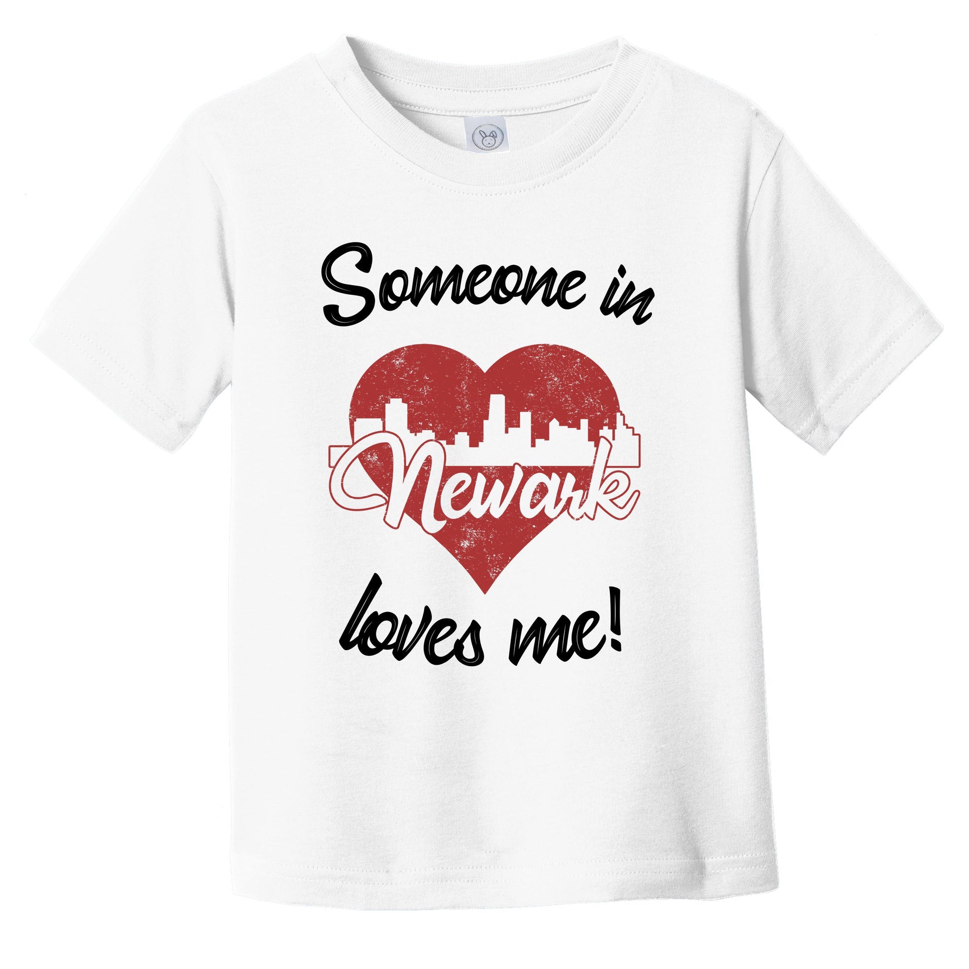 Someone In Newark Loves Me Red Heart Skyline Infant Toddler T-Shirt