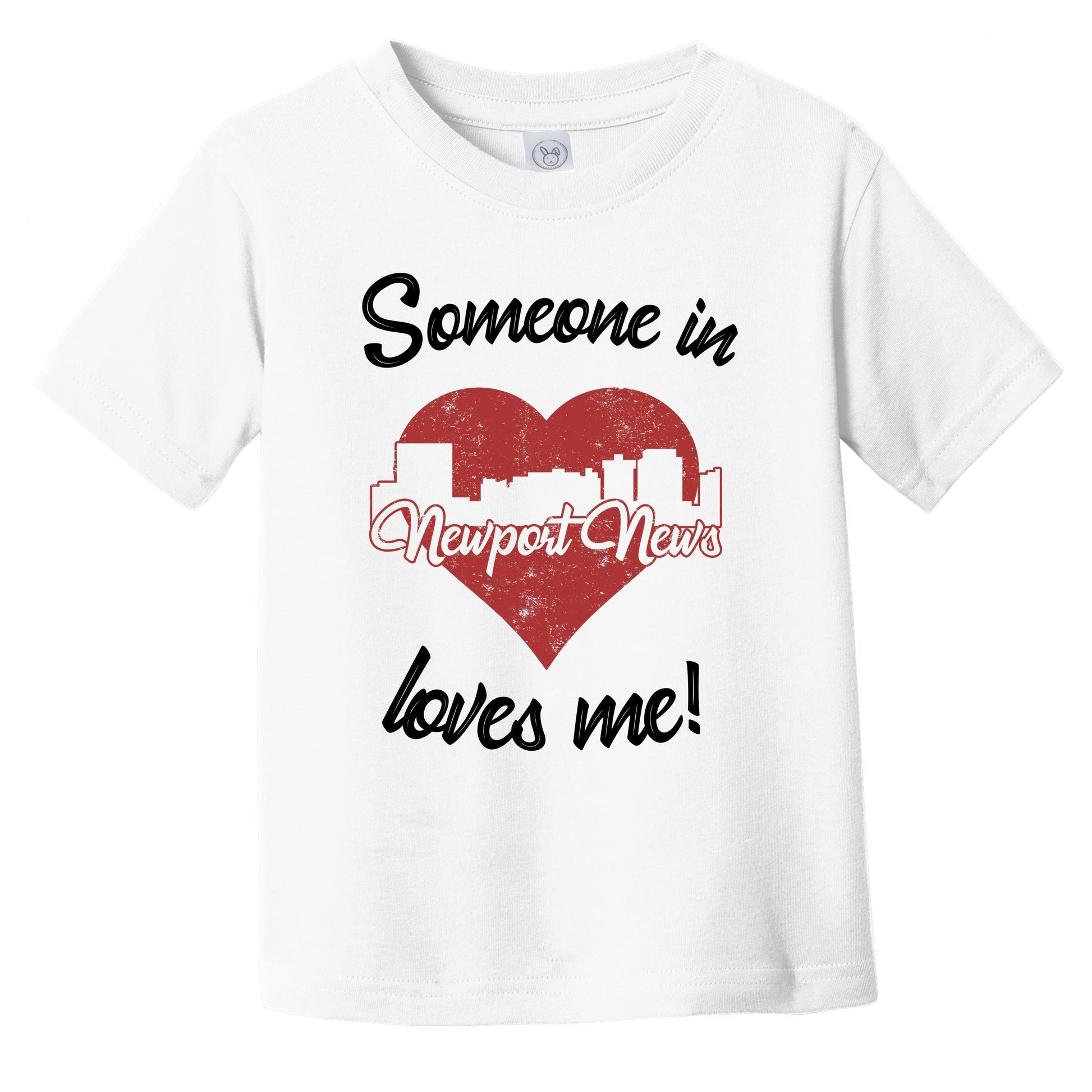Someone In Newport News Loves Me Red Heart Skyline Infant Toddler T-Shirt