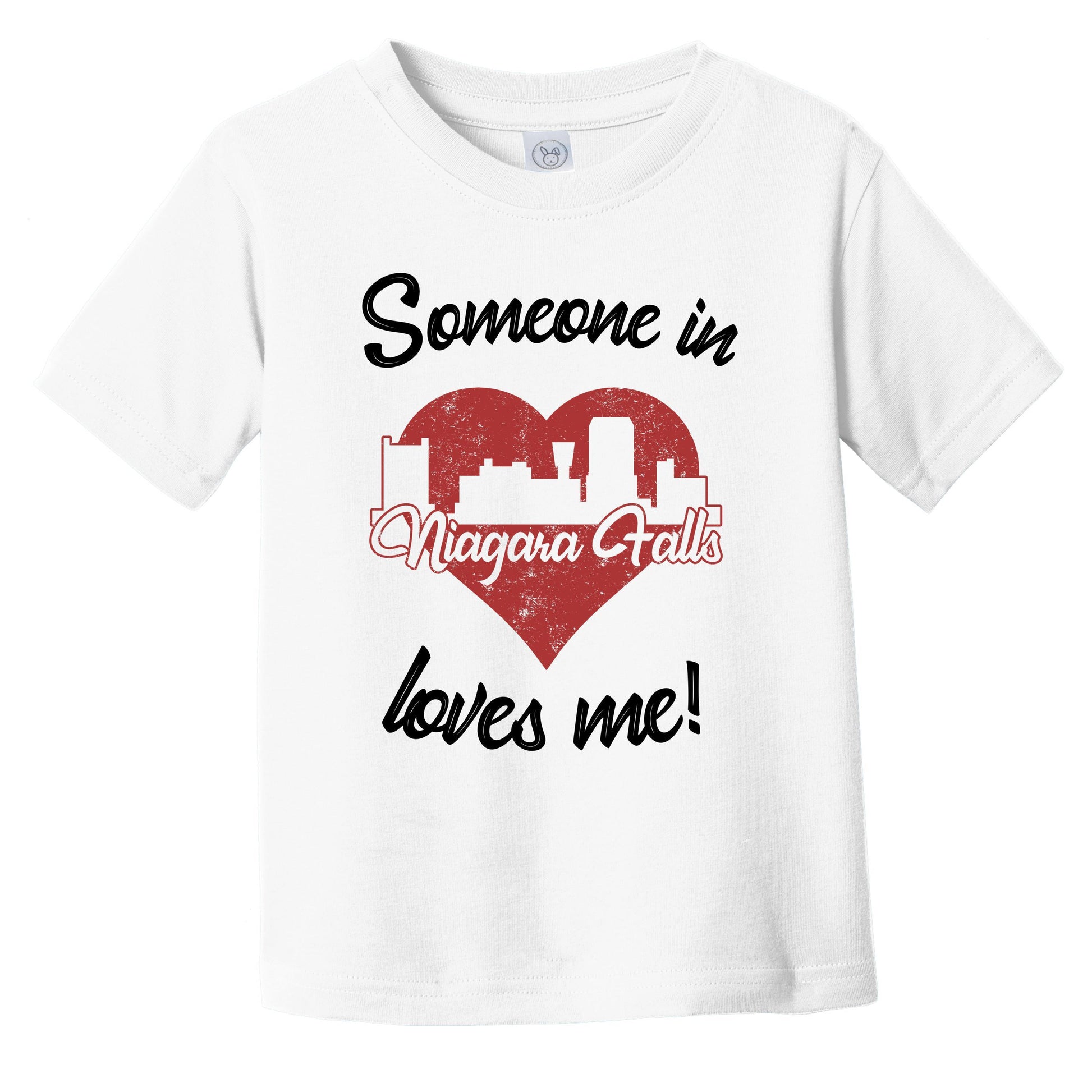 Someone In Niagara Falls Loves Me Red Heart Skyline Infant Toddler T-Shirt