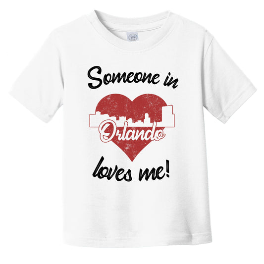 Someone In Orlando Loves Me Red Heart Skyline Infant Toddler T-Shirt