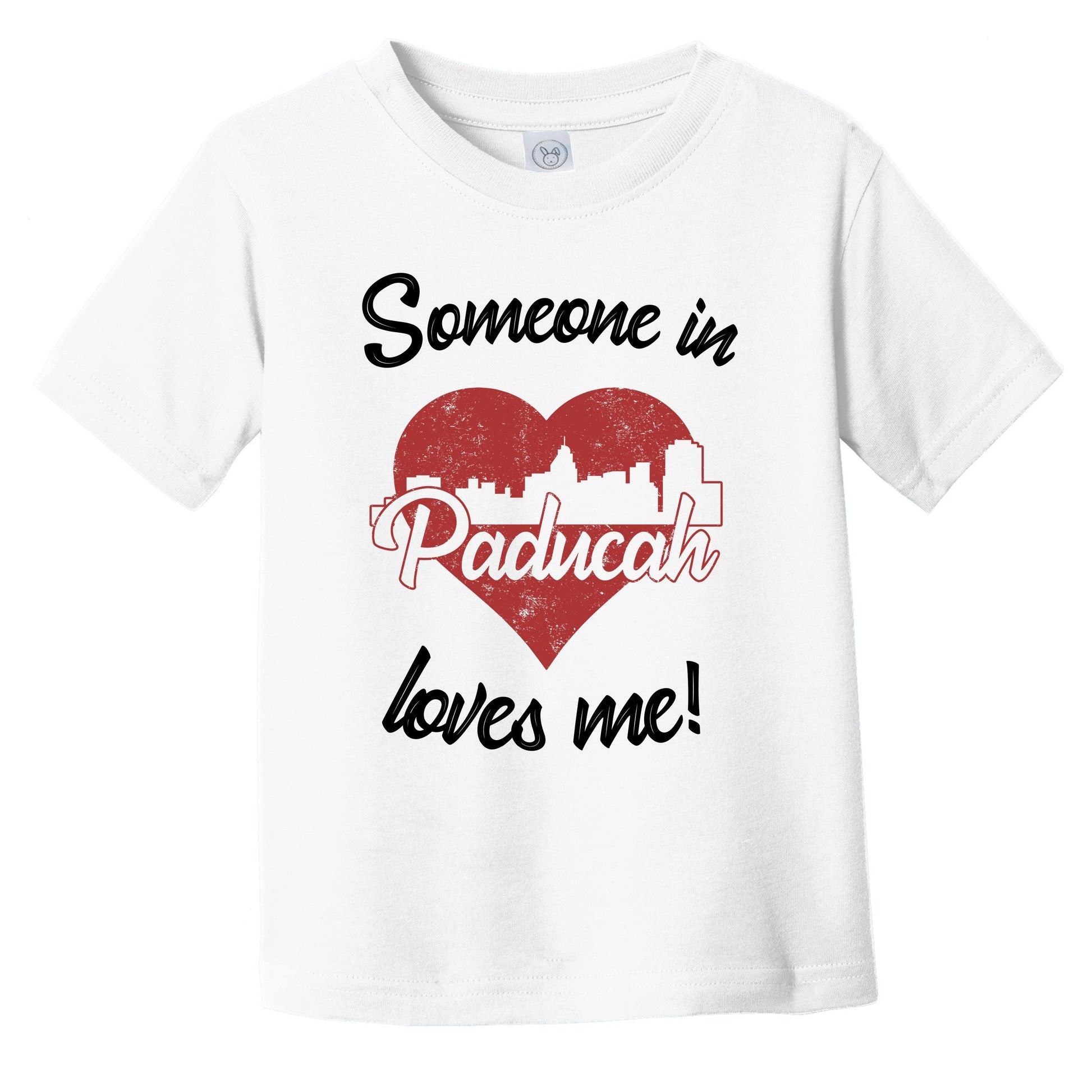 Someone In Paducah Loves Me Red Heart Skyline Infant Toddler T-Shirt