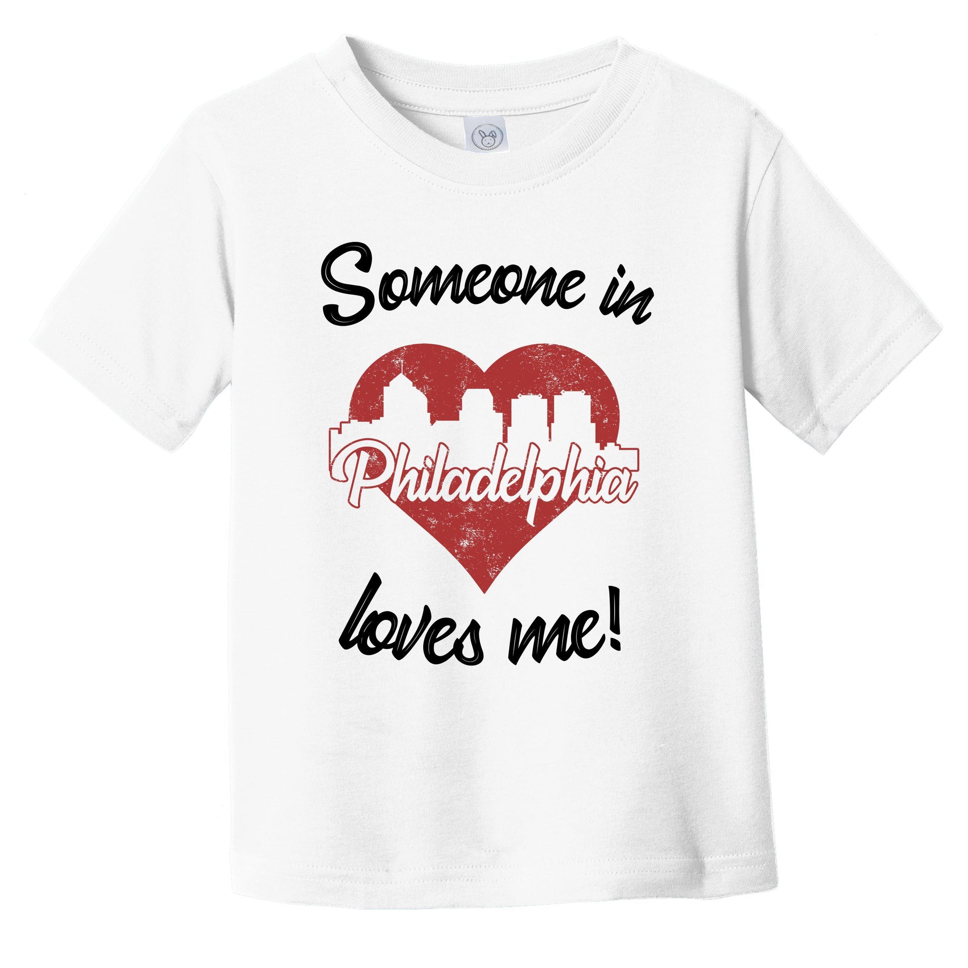 Someone In Philadelphia Loves Me Red Heart Skyline Infant Toddler T-Shirt