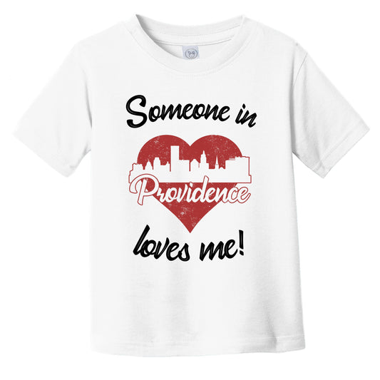 Someone In Providence Loves Me Red Heart Skyline Infant Toddler T-Shirt