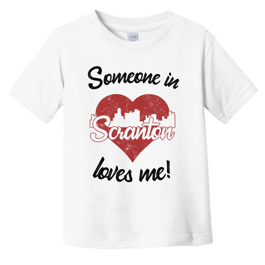 Someone In Scranton Loves Me Red Heart Skyline Infant Toddler T-Shirt