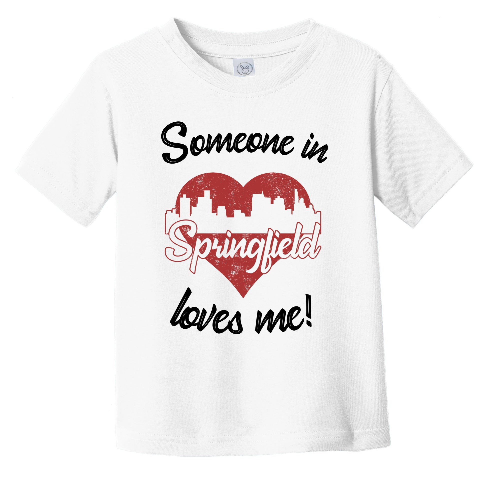 Someone In Springfield Loves Me Red Heart Skyline Infant Toddler T-Shirt