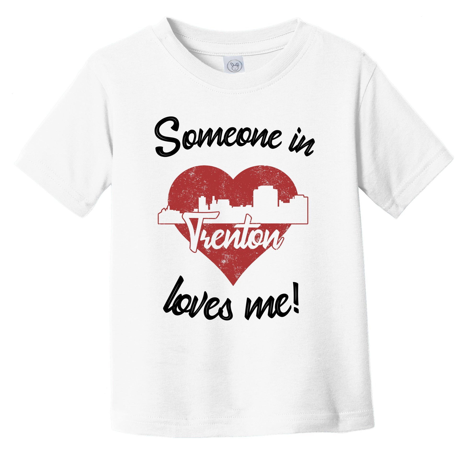 Someone In Trenton Loves Me Red Heart Skyline Infant Toddler T-Shirt