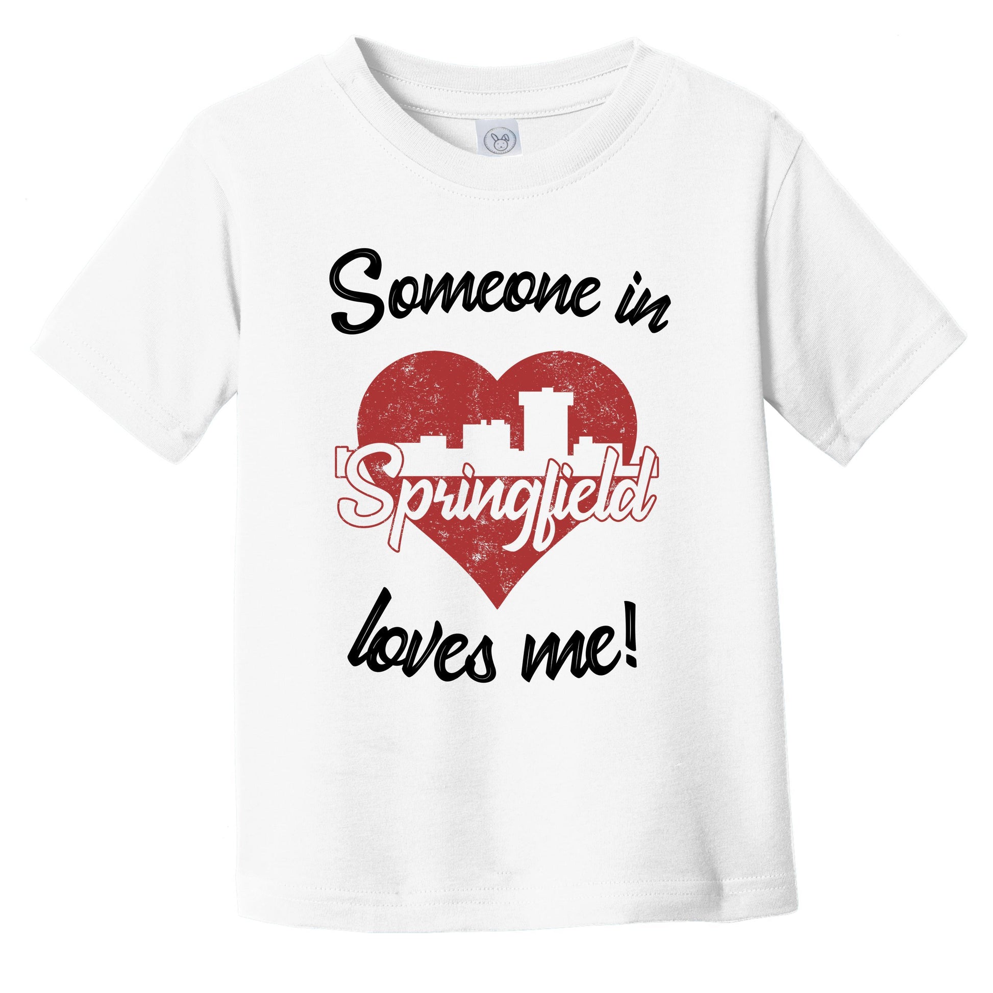 Someone In Springfield Loves Me Red Heart Skyline Infant Toddler T-Shirt