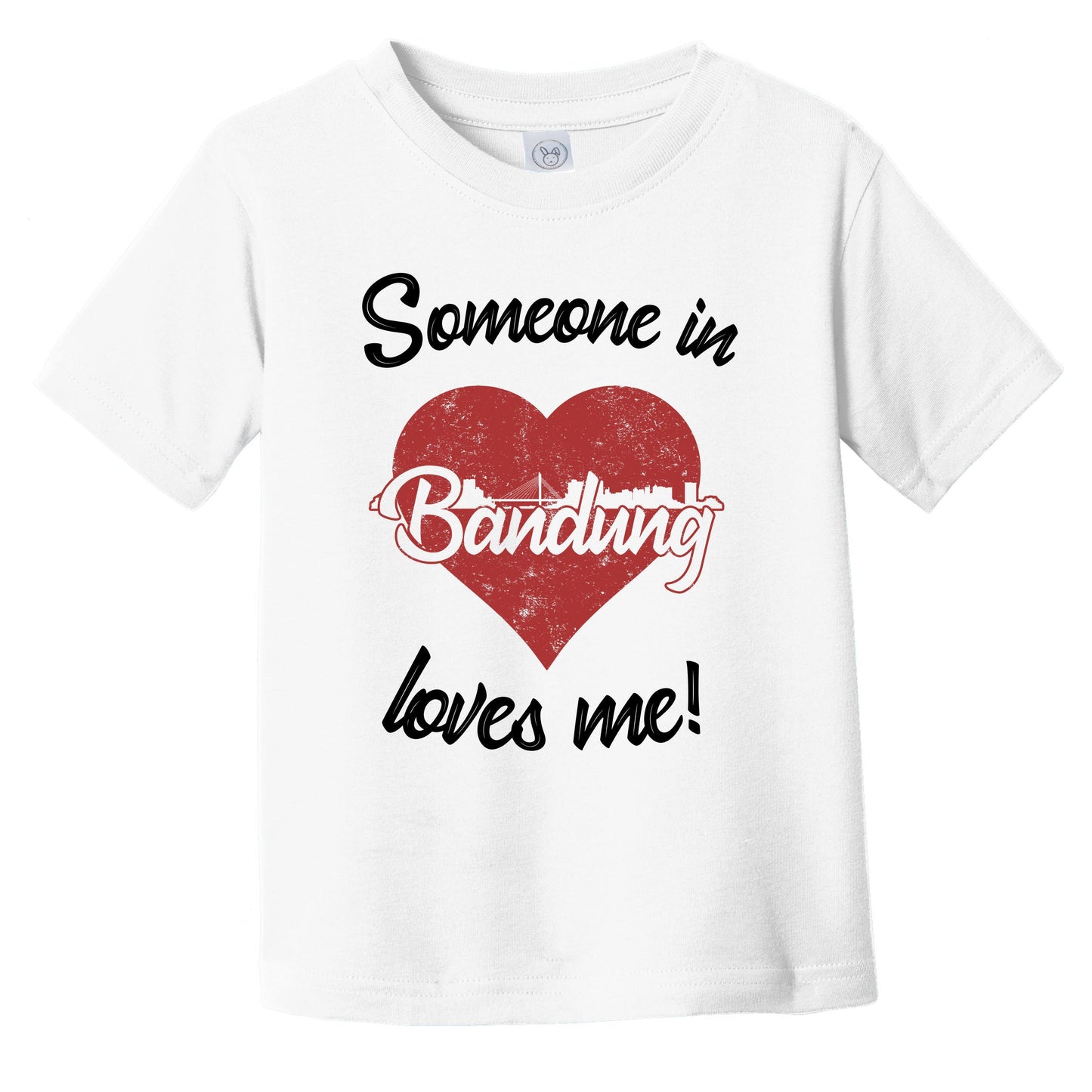 Someone In Bandung Loves Me Red Heart Skyline Infant Toddler T-Shirt