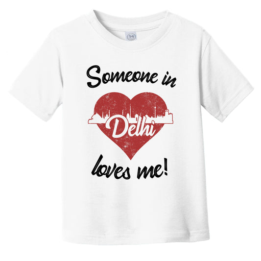 Someone In Delhi Loves Me Red Heart Skyline Infant Toddler T-Shirt