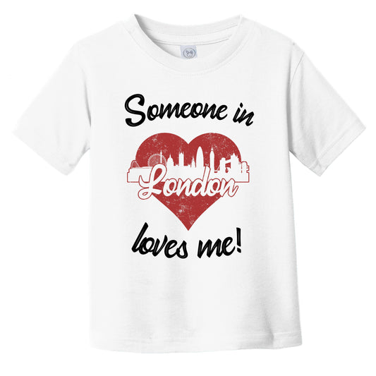 Someone In London Loves Me Red Heart Skyline Infant Toddler T-Shirt