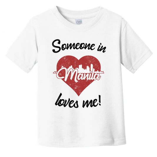 Someone In Manila Loves Me Red Heart Skyline Infant Toddler T-Shirt