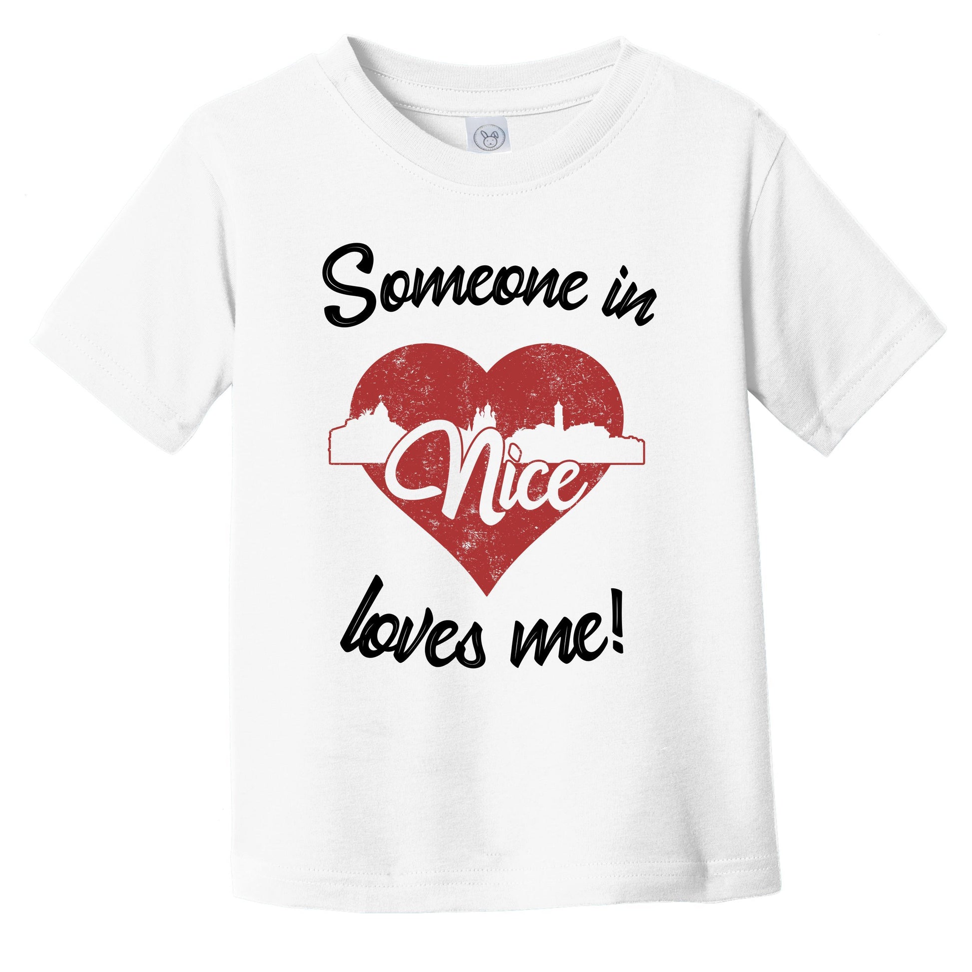 Someone In Nice Loves Me Red Heart Skyline Infant Toddler T-Shirt