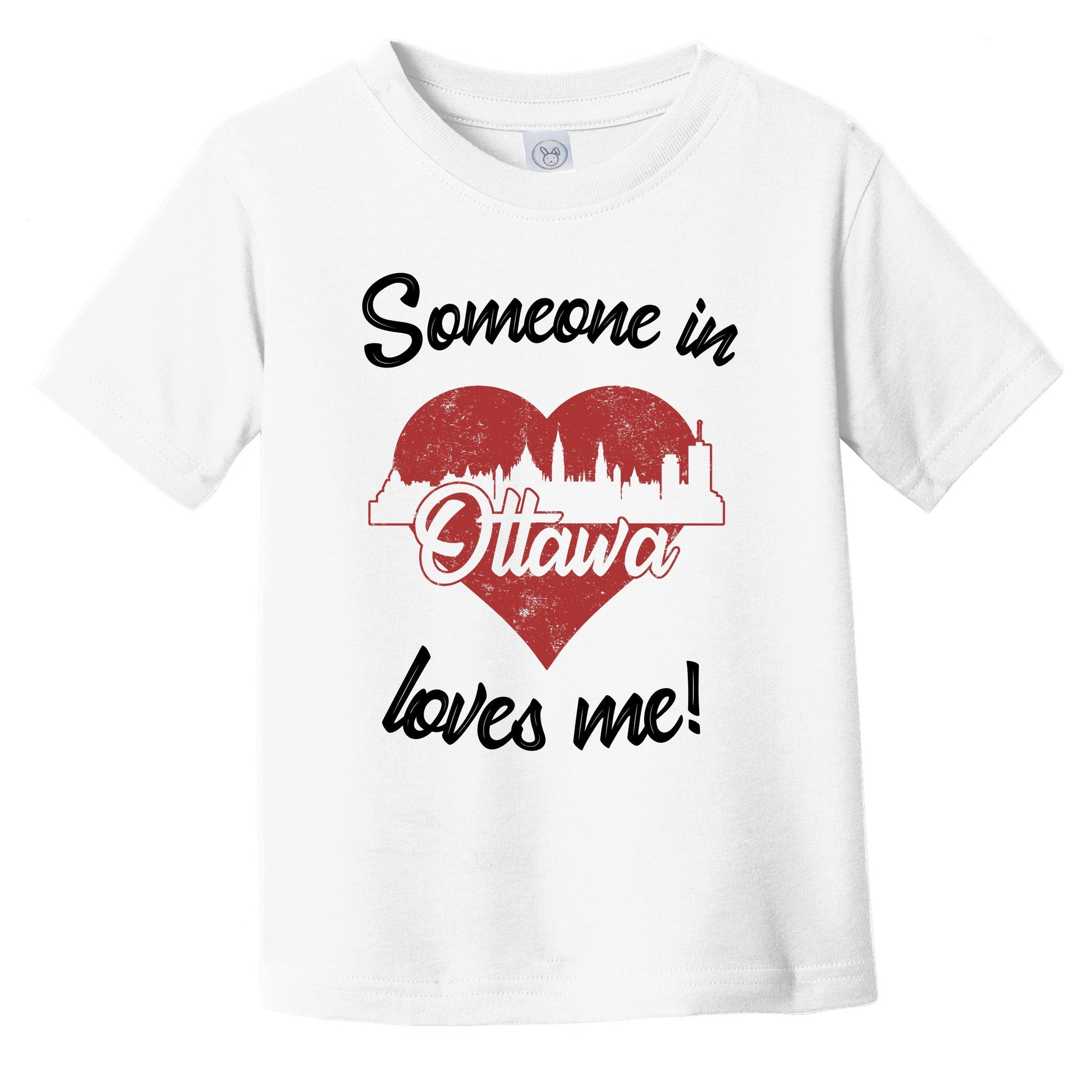 Someone In Ottawa Loves Me Red Heart Skyline Infant Toddler T-Shirt