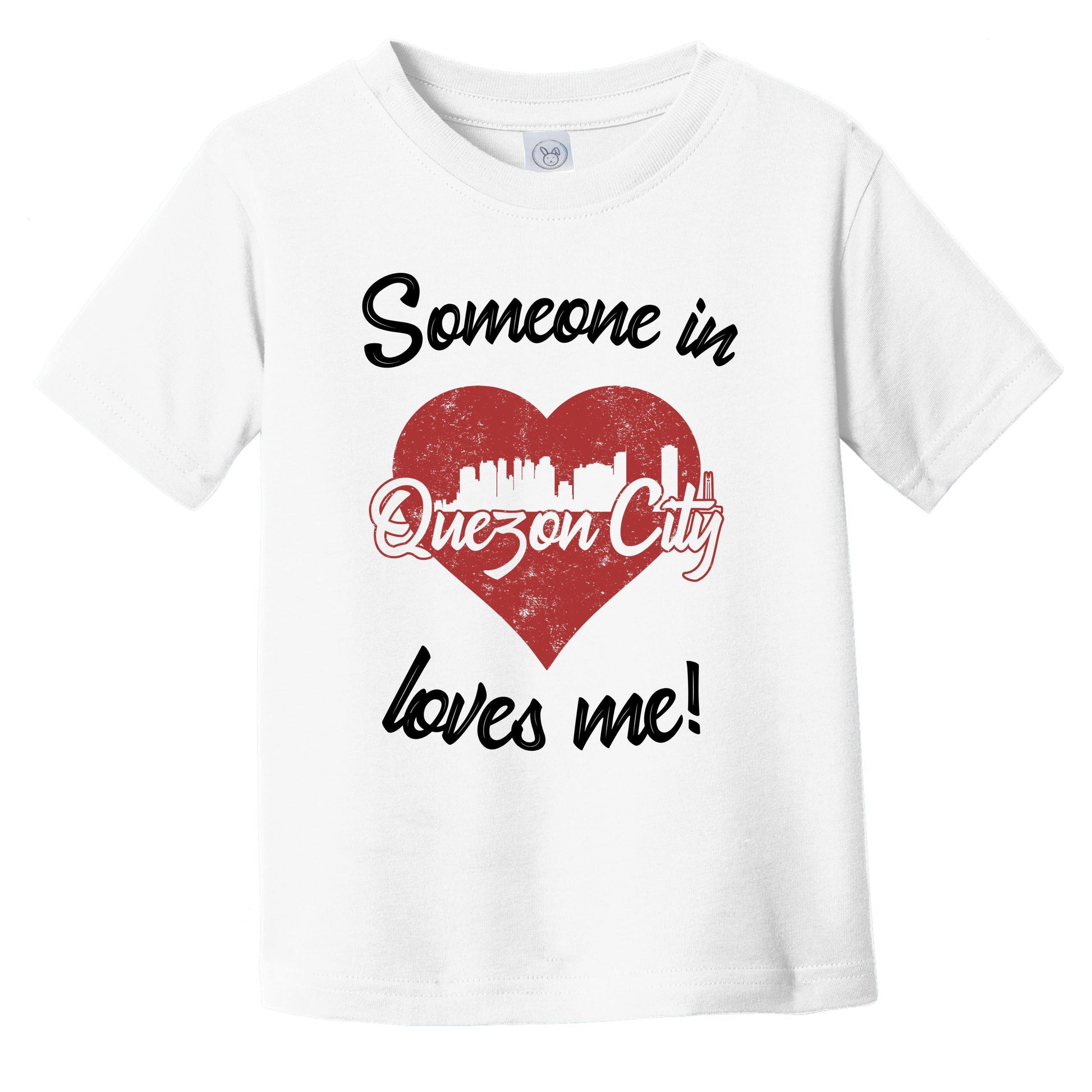 Someone In Quezon City Loves Me Red Heart Skyline Infant Toddler T-Shirt