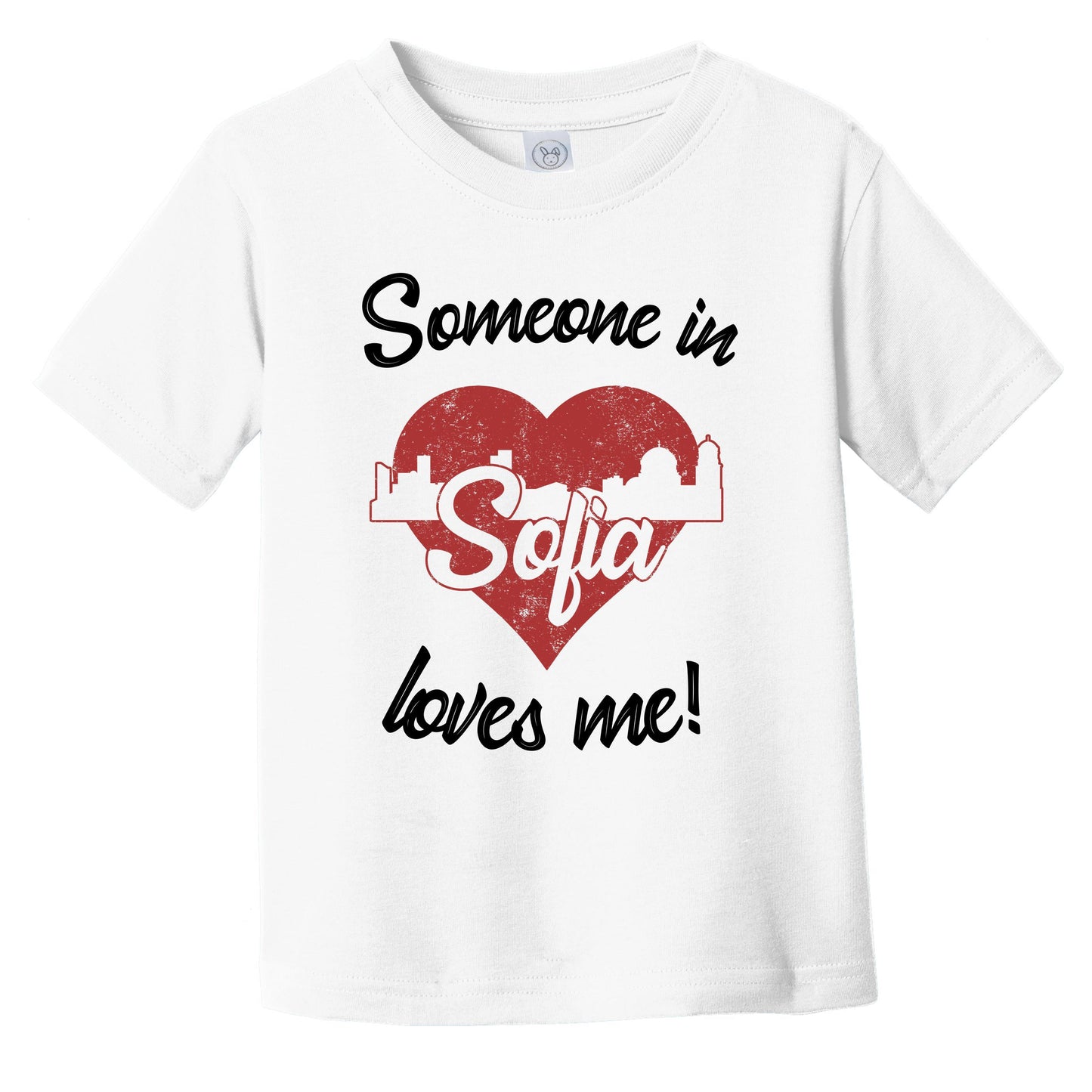 Someone In Sofia Loves Me Red Heart Skyline Infant Toddler T-Shirt