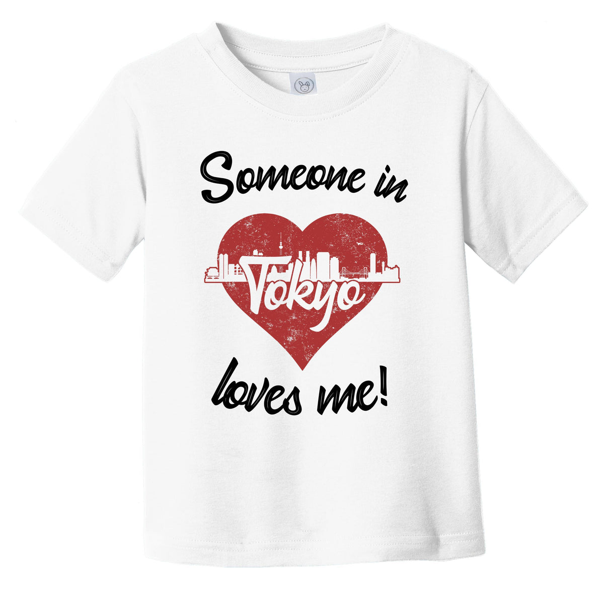 Someone In Tokyo Loves Me Red Heart Skyline Infant Toddler T-Shirt