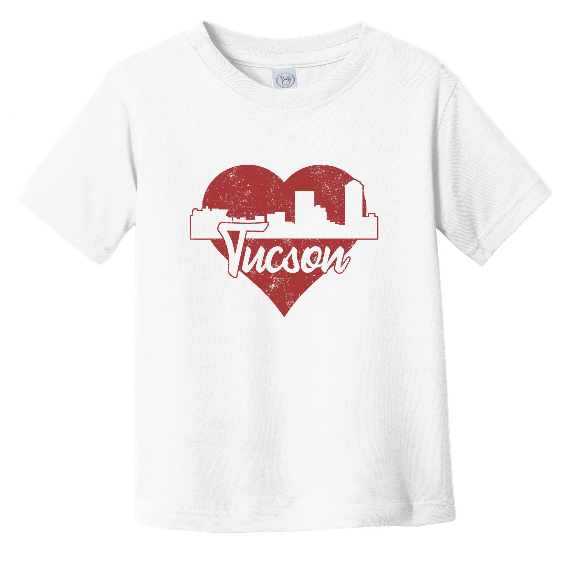 Retro Tucson Arizona Skyline Red Heart Infant Toddler T-Shirt