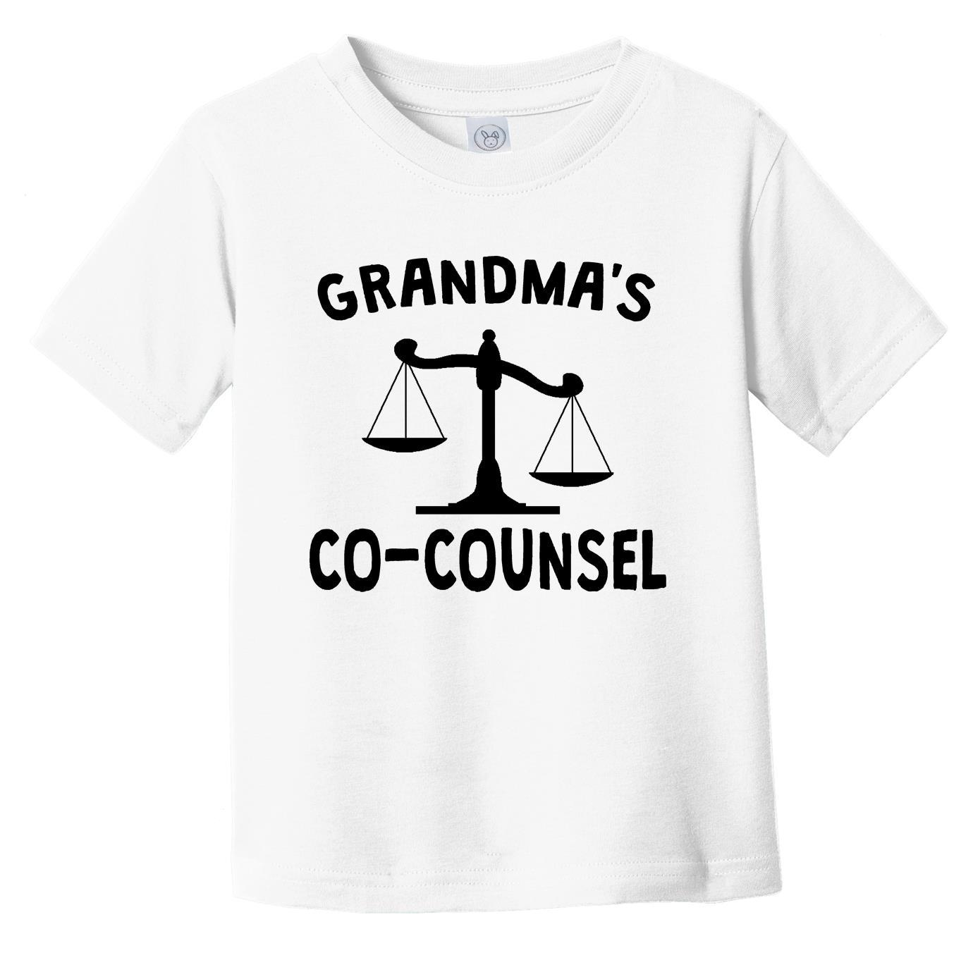 Grandma's Co-Counsel Funny Infant Toddler T-Shirt For Grandchild Of Lawyer