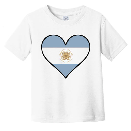 Argentinian Flag T-Shirt - Cute Argentinian Flag Heart - Argentina Infant Toddler Shirt