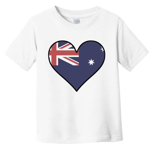Australian Flag T-Shirt - Cute Australian Flag Heart - Australia Infant Toddler Shirt