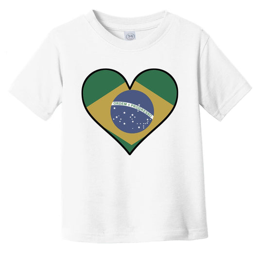 Brazilian Flag T-Shirt - Cute Brazilian Flag Heart - Brazil Infant Toddler Shirt