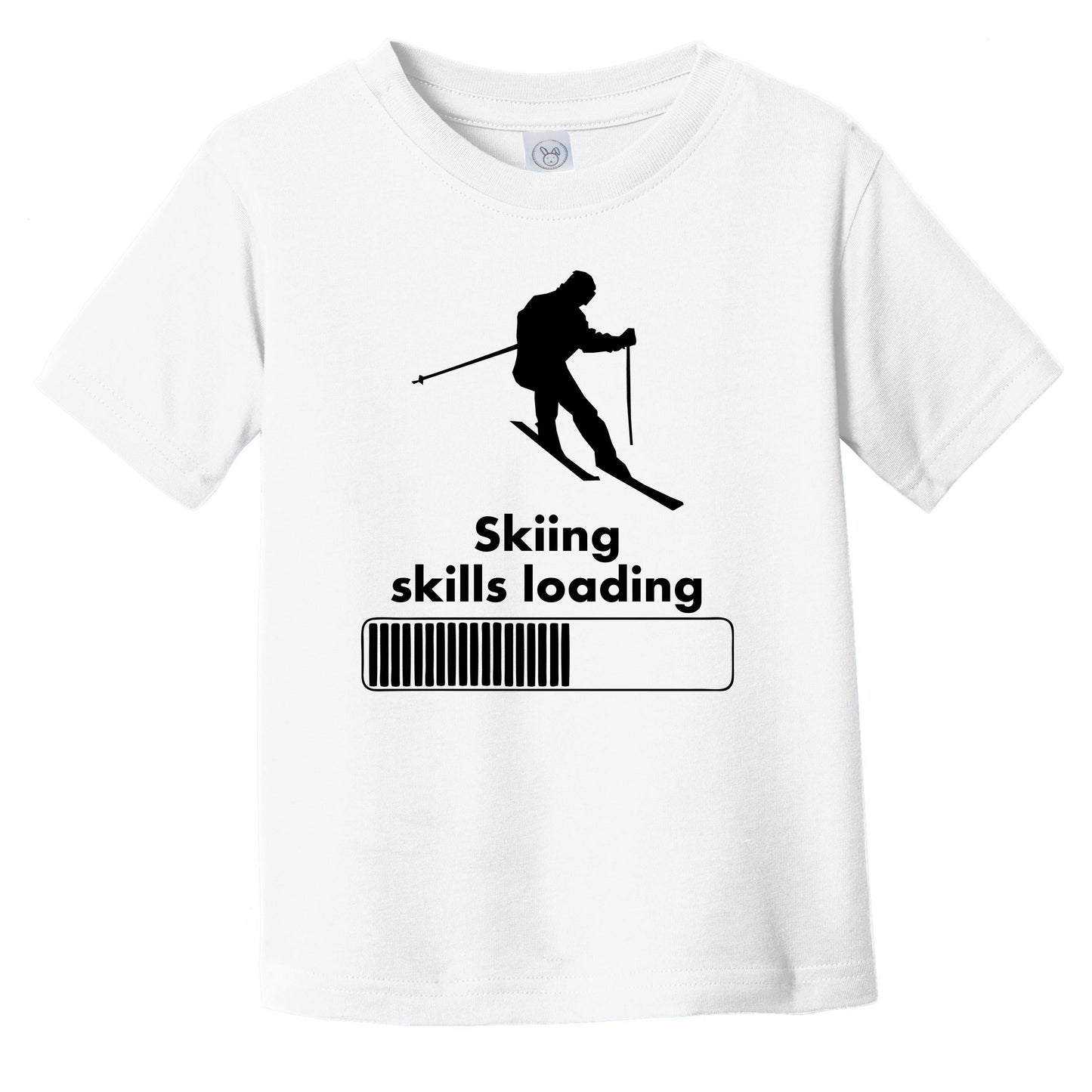 Skiing Skills Loading Funny Skier Infant Toddler T-Shirt