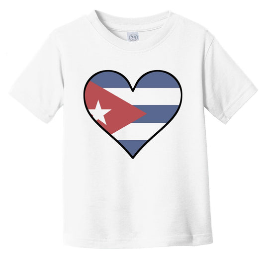 Cuban Flag T-Shirt - Cute Cuban Flag Heart - Cuba Infant Toddler Shirt