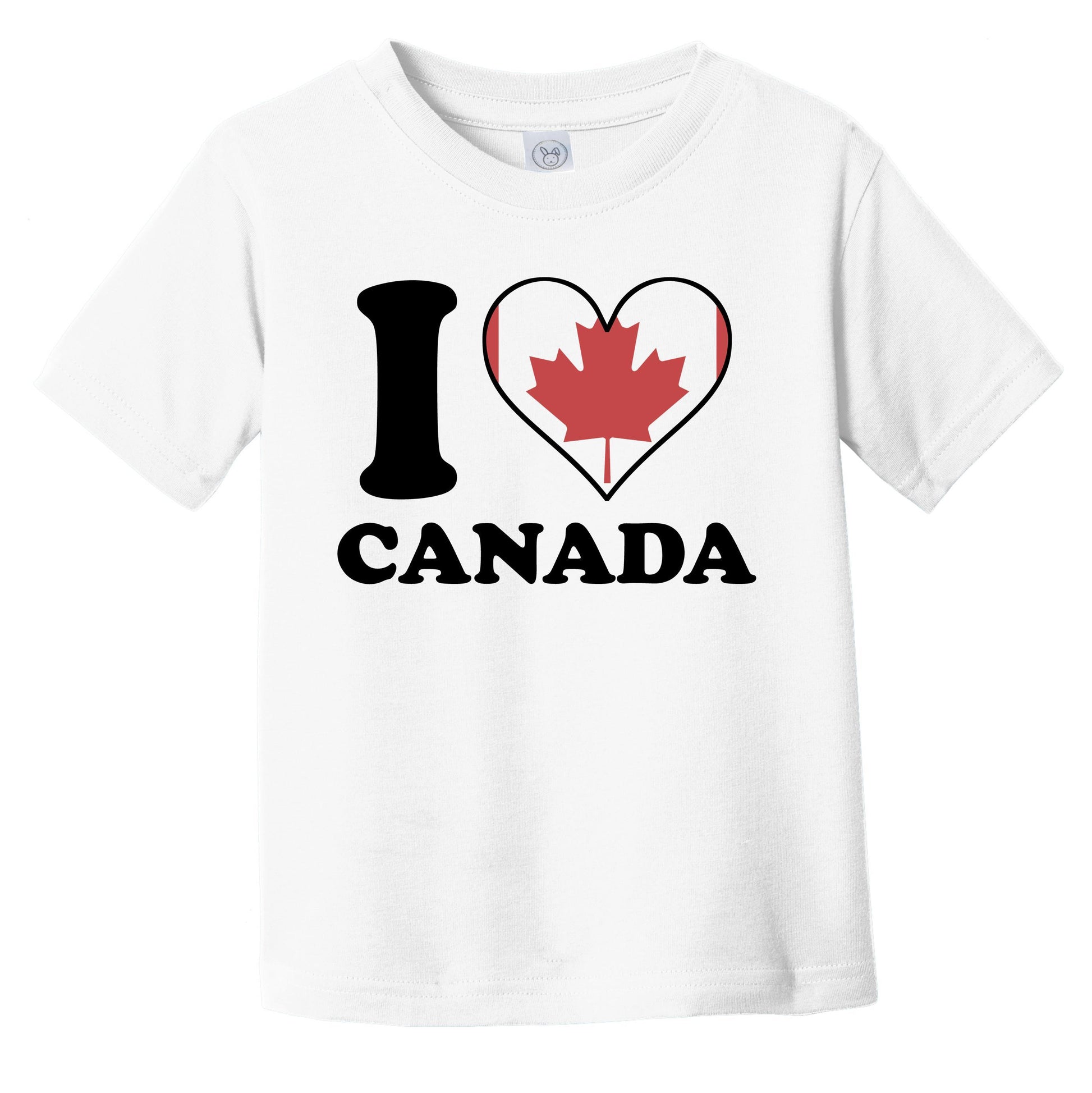 I Love Canada Canadian Flag Heart Infant Toddler T-Shirt