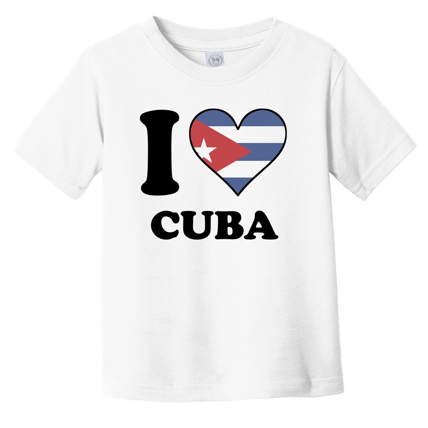 I Love Cuba Cuban Flag Heart Infant Toddler T-Shirt