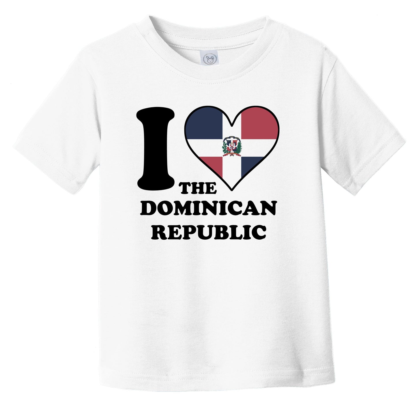 I Love the Dominican Republic Dominican Flag Heart Infant Toddler T-Shirt