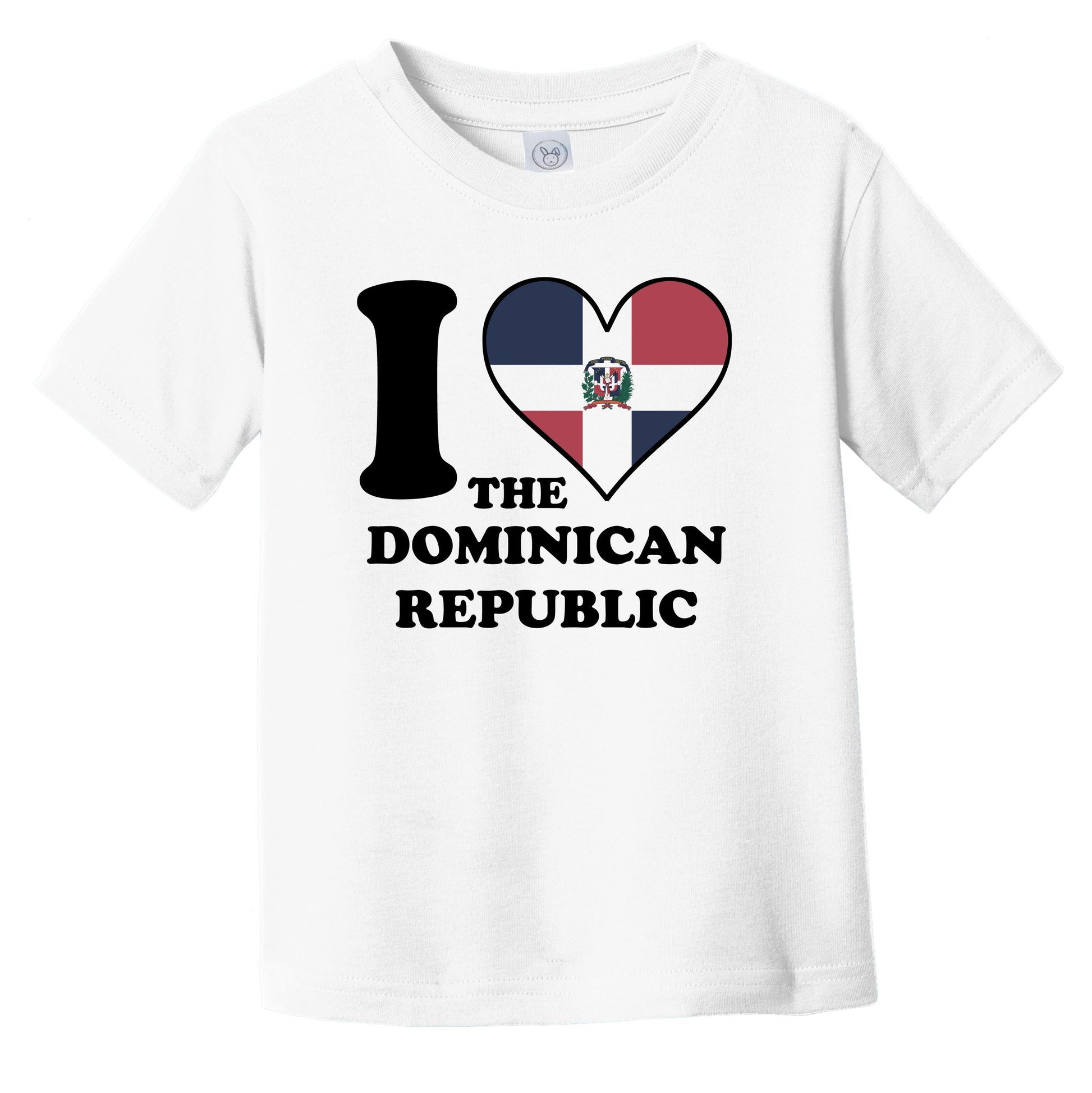 I Love the Dominican Republic Dominican Flag Heart Infant Toddler T-Shirt