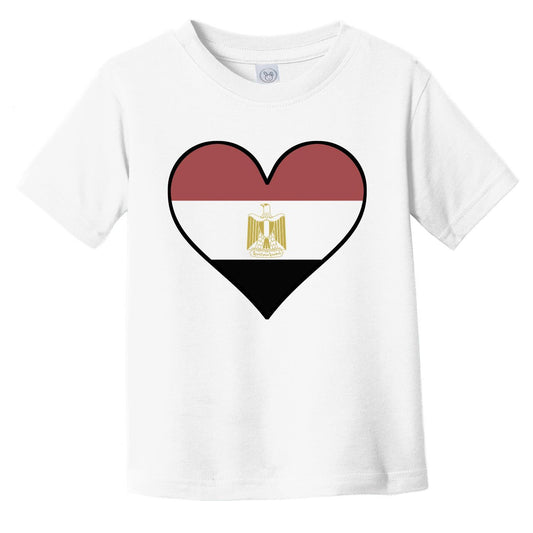 Egyptian Flag T-Shirt - Cute Egyptian Flag Heart - Egypt Infant Toddler Shirt