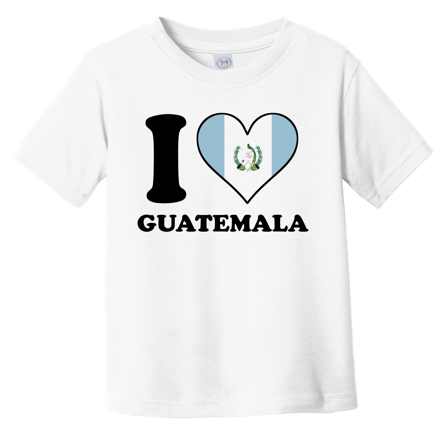 I Love Guatemala Guatemalan Flag Heart Infant Toddler T-Shirt