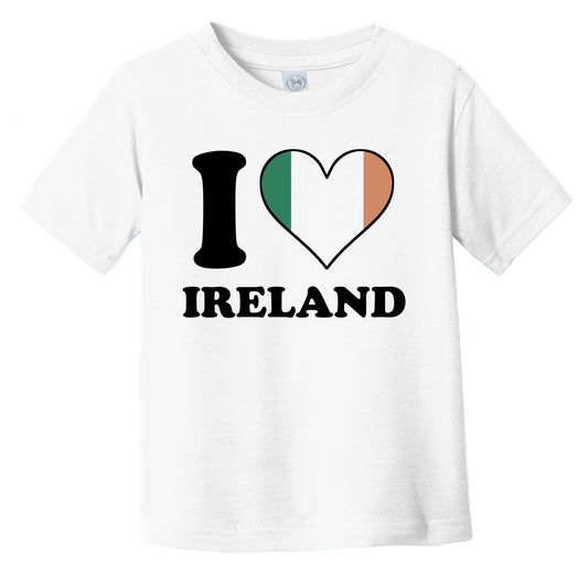 I Love Ireland Irish Flag Heart Infant Toddler T-Shirt