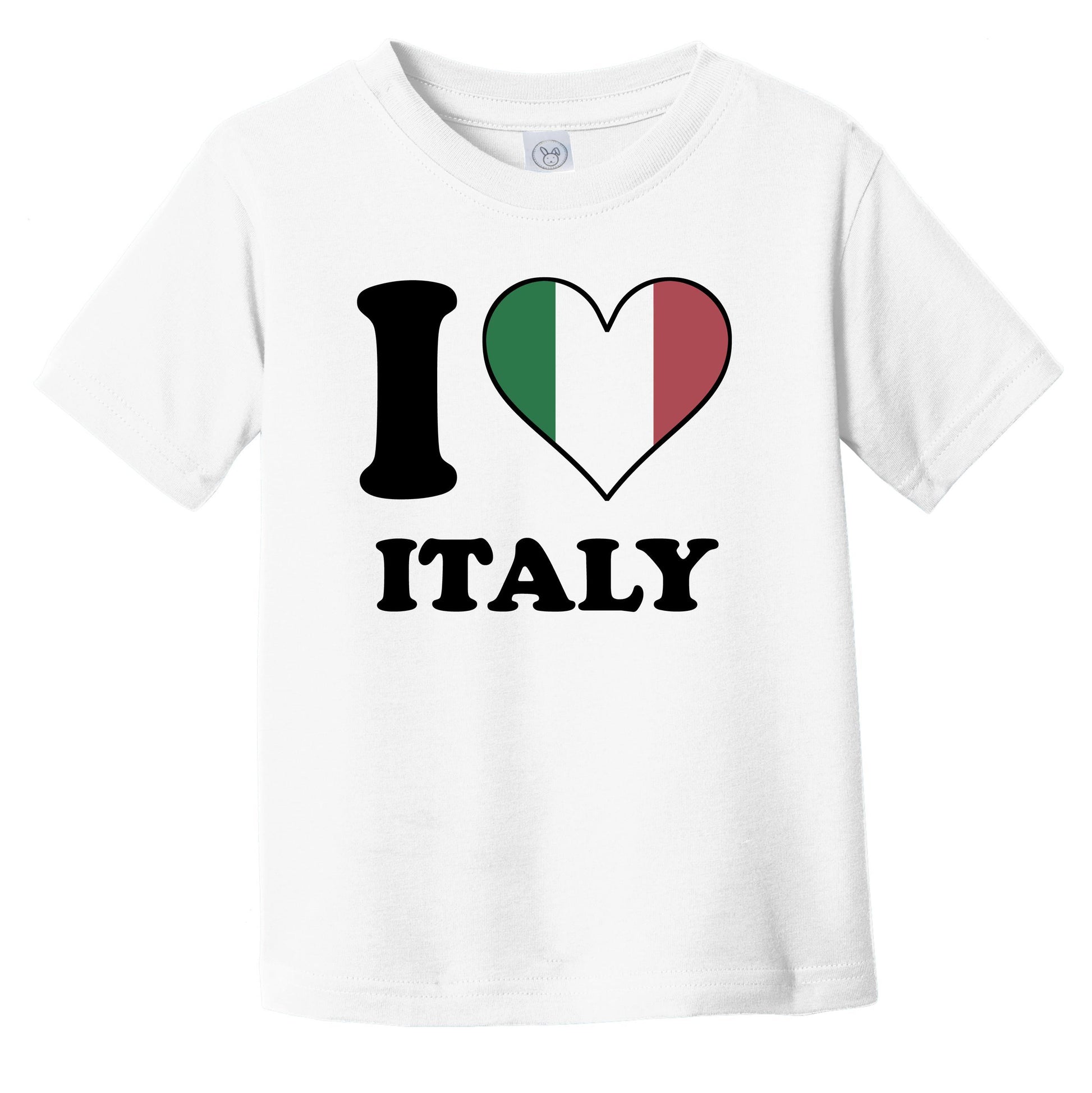 I Love Italy Italian Flag Heart Infant Toddler T-Shirt