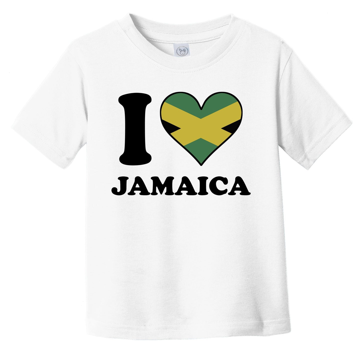 I Love Jamaica Jamaican Flag Heart Infant Toddler T-Shirt