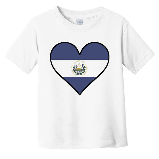 Salvadorian Flag T-Shirt - Cute Salvadorian Flag Heart - El Salvador Infant Toddler Shirt