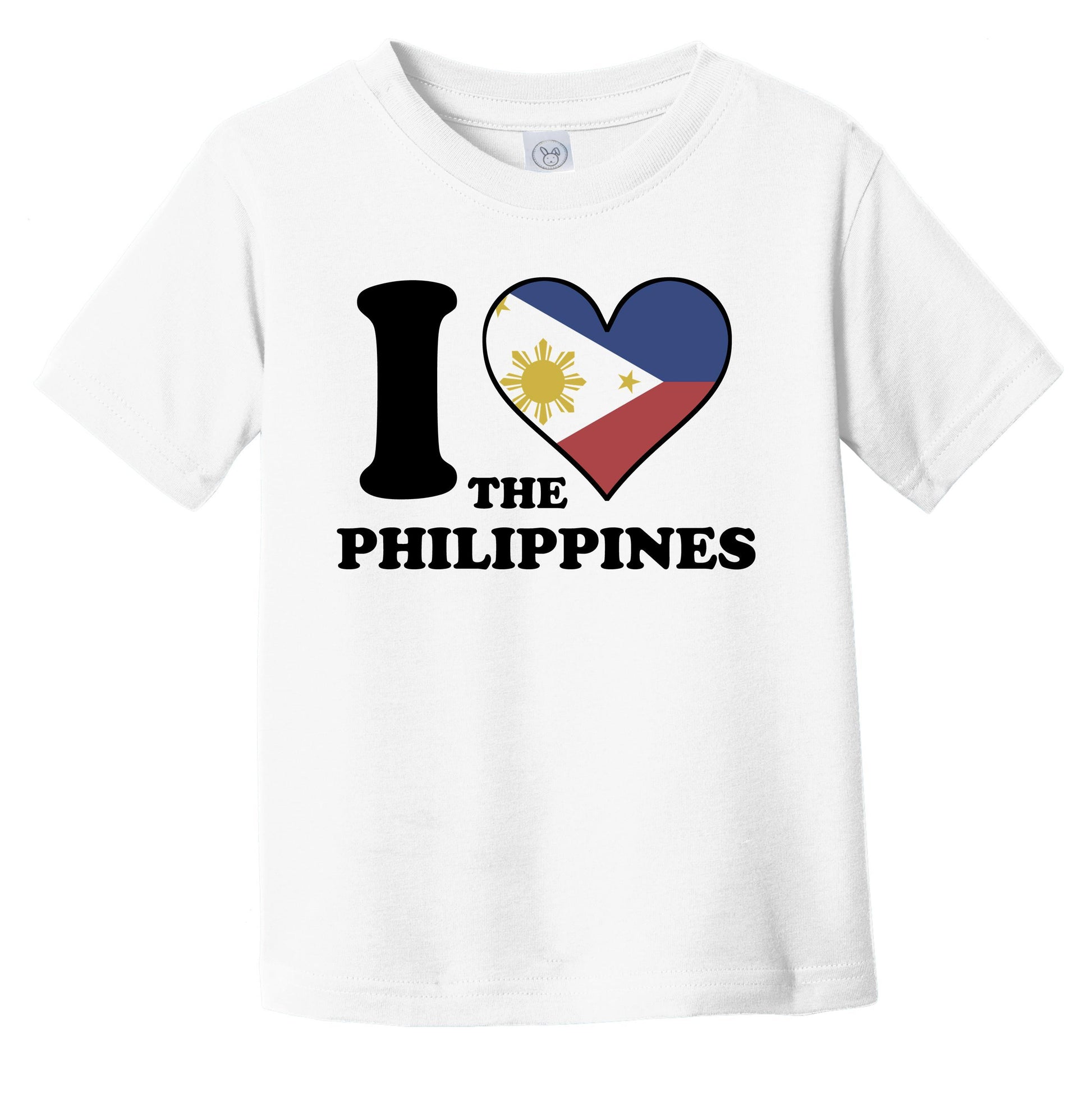 I Love the Philippines Filipino Flag Heart Infant Toddler T-Shirt