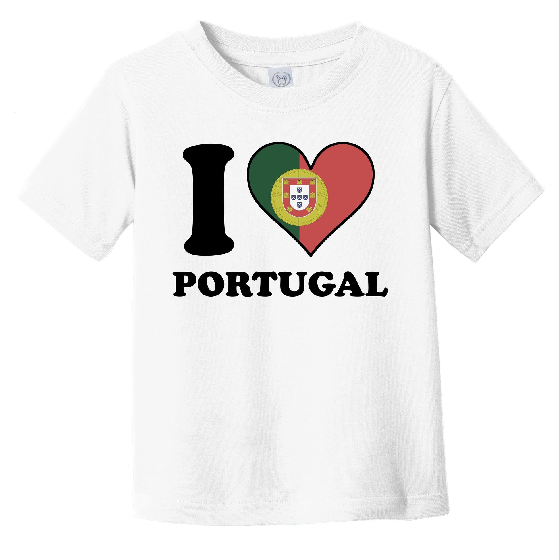 I Love Portugal Portuguese Flag Heart Infant Toddler T-Shirt