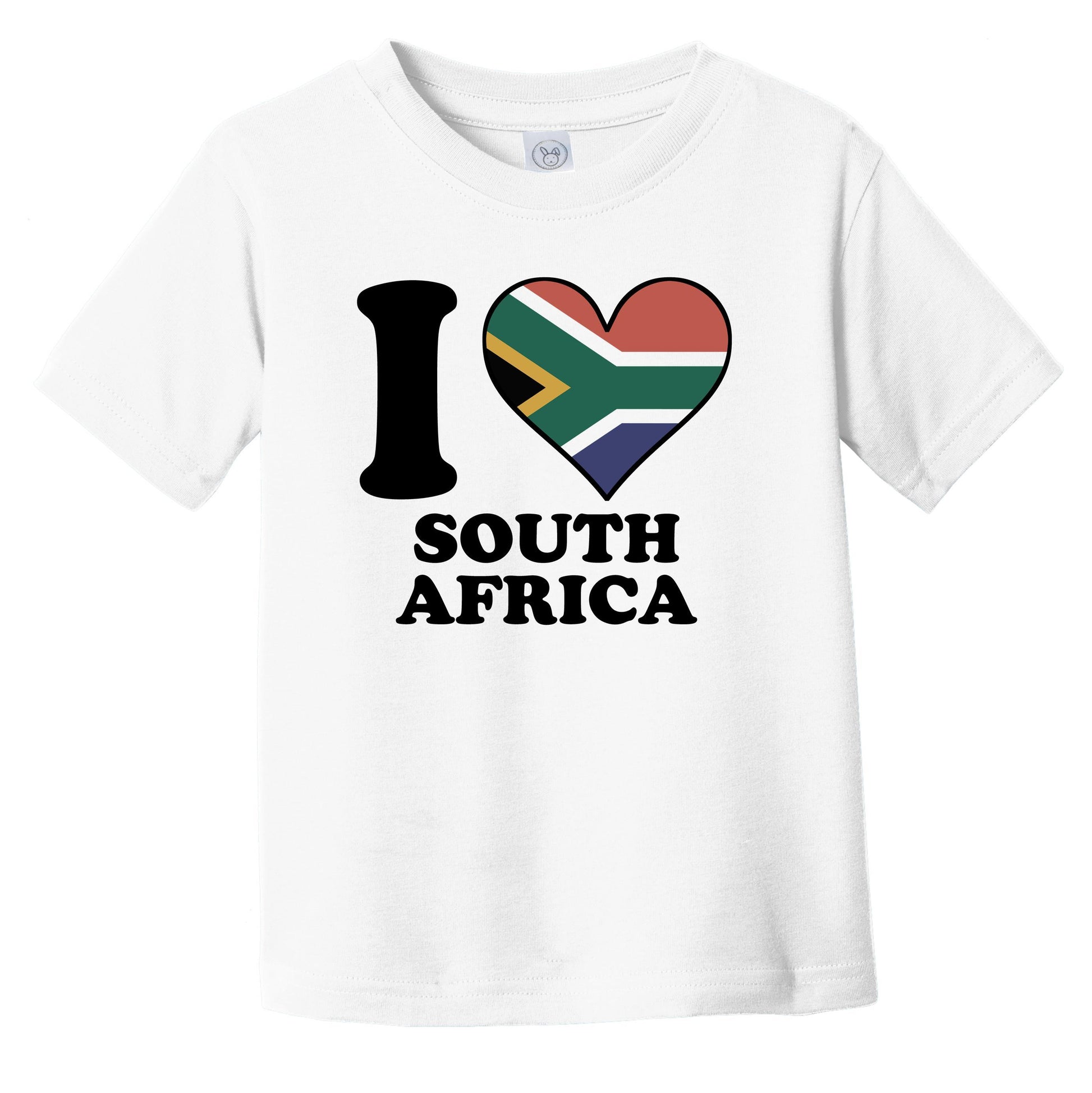 I Love South Africa South African Flag Heart Infant Toddler T-Shirt